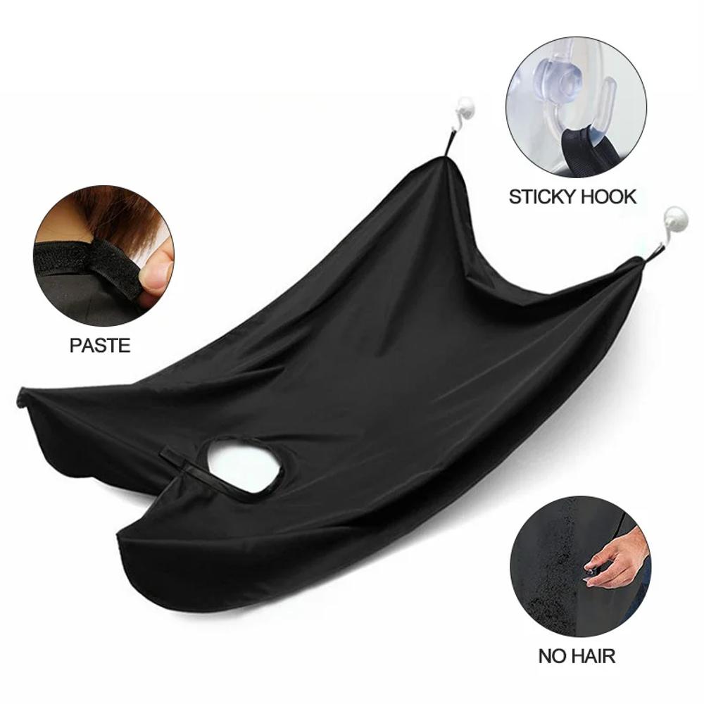 110*75 CM Beard and Mustache shaving apron Cape Bib for Shave with Suction Cups Attach to Mirror Hairdressing Removal Tools