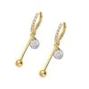 Eco-Friendly Sparkly Rhinestone Geometric Sphere Earrings - Elegant, Light Luxury Design, Trendy and Exquisite Ear Jewelry.