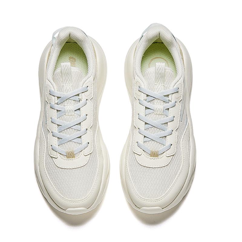 Anta Unruly Series Abrasion Resistant Cushioning Low top Casual Shoes Women's White Gray Yellow 922628833-2