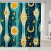 Circle Boho Geometric Shower Curtain Rainbow Colorful Aesthetic Bathroom Accessories Bohemian Exotic Ethnic Abstract Adults