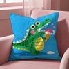 Animal Cute Crocodile Cushion Cover MultiScene Pillow Cover for Home  Car  Reversible Soft  Durable for Daily Use