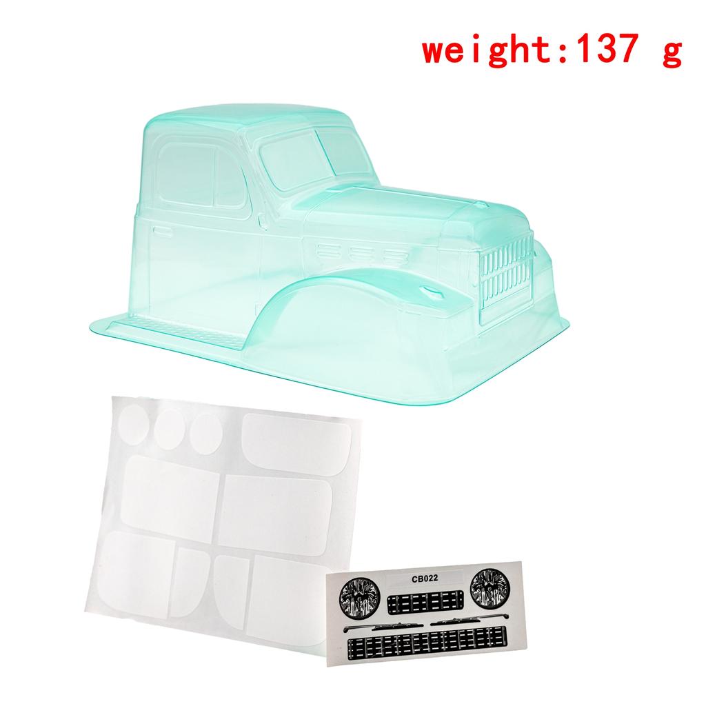 Unpainted Body Shell Cover 1/10 Remote Control Truck Cab PC Clear Body Replacement for 313