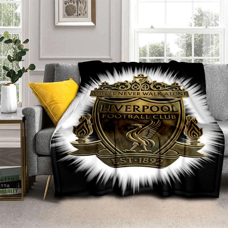 Liverpool Football Club Badge Blanket Sofa Blanket Camping Trip Outdoor Plush Blanket Bedroom Nap Blanket