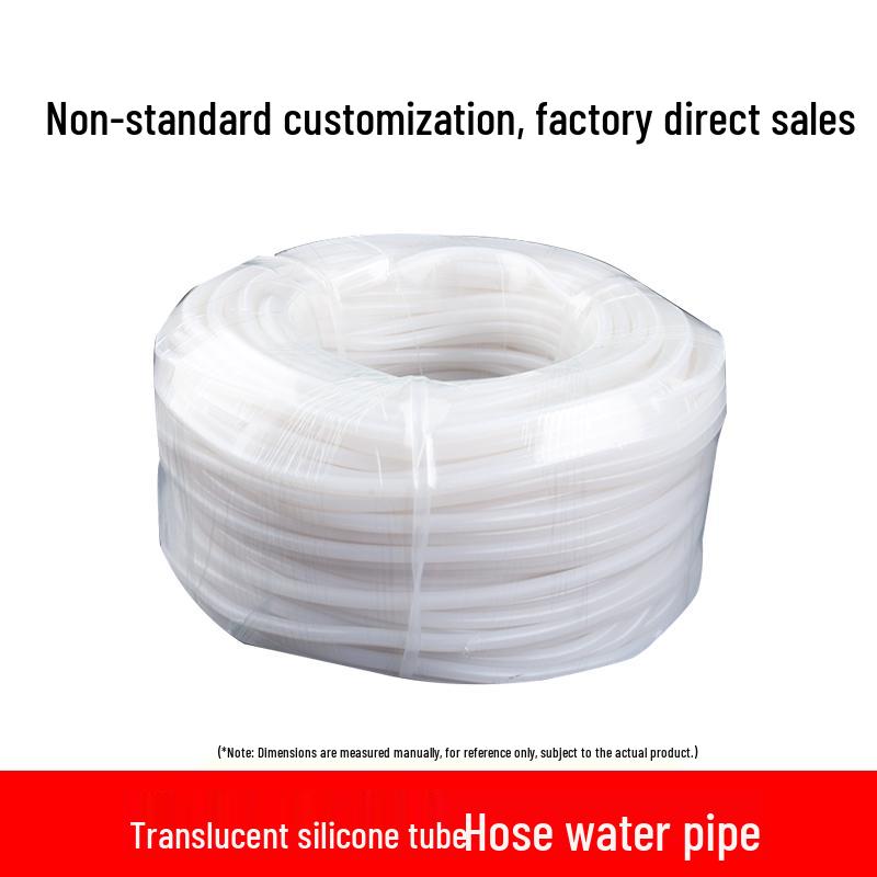 Translucent Silicone Rubber Hose, High-Temperature Resistant, Industrial-Grade Elastic Heat Conducting Tube, 4 or 6 Points.