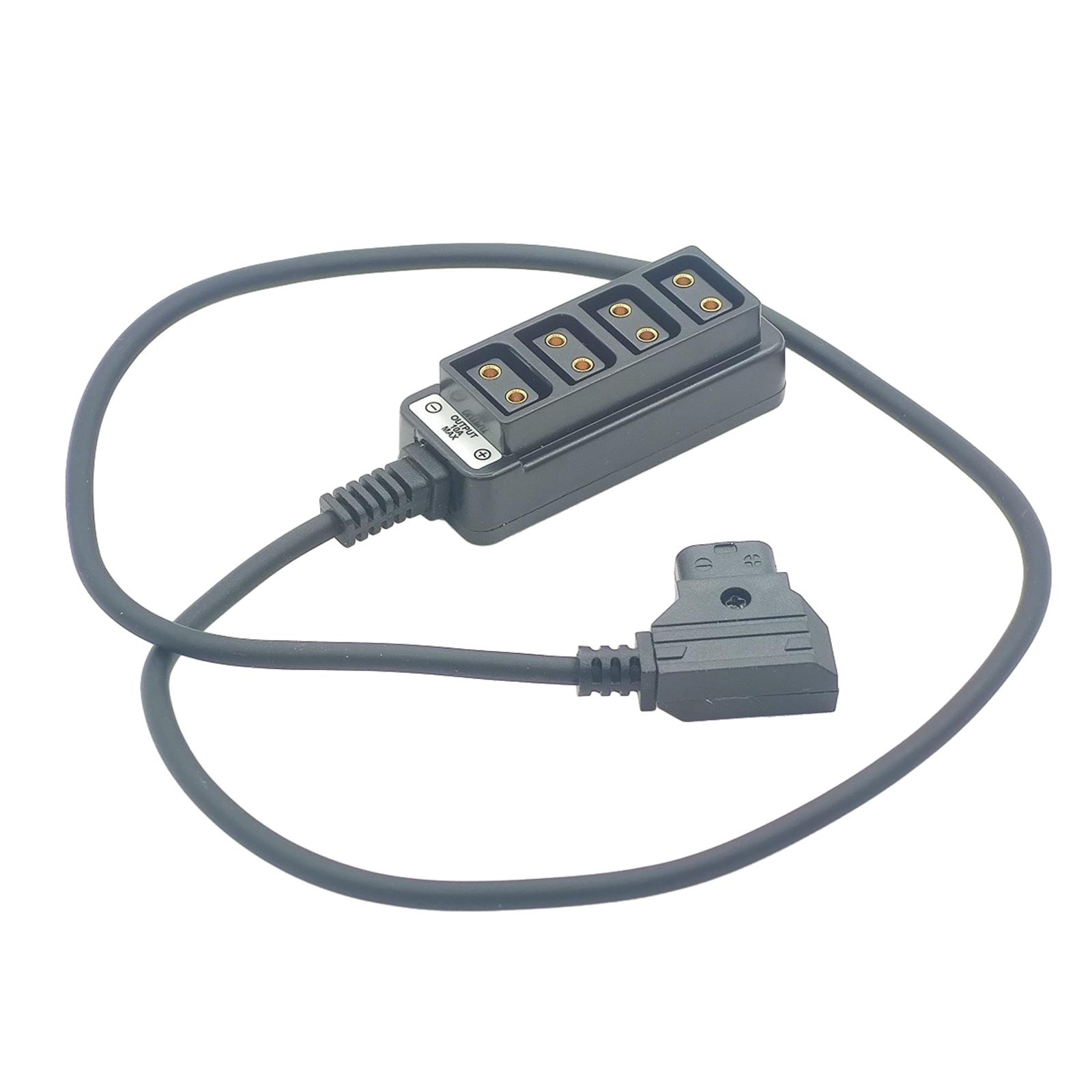 

D TAP Male to 4 Port D TAP Female Splitter Cable Connector for Anton Camera V Mount Battery Monitors Splitter