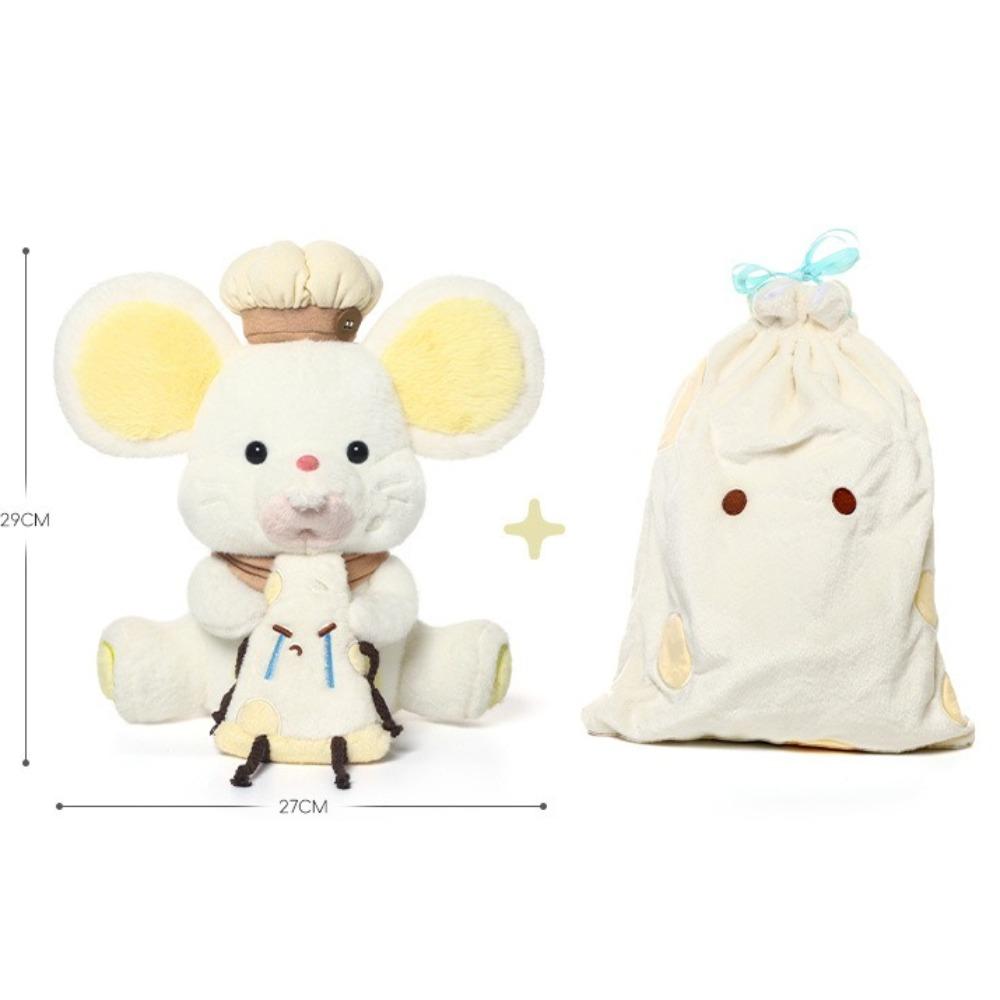29CM Cute Cartoon Cheese Raspberry Matcha Mouse Plush Toy Soft Stuffed Animal Mouse Doll Accompany Hug Pillow Kid Birthday Gifts