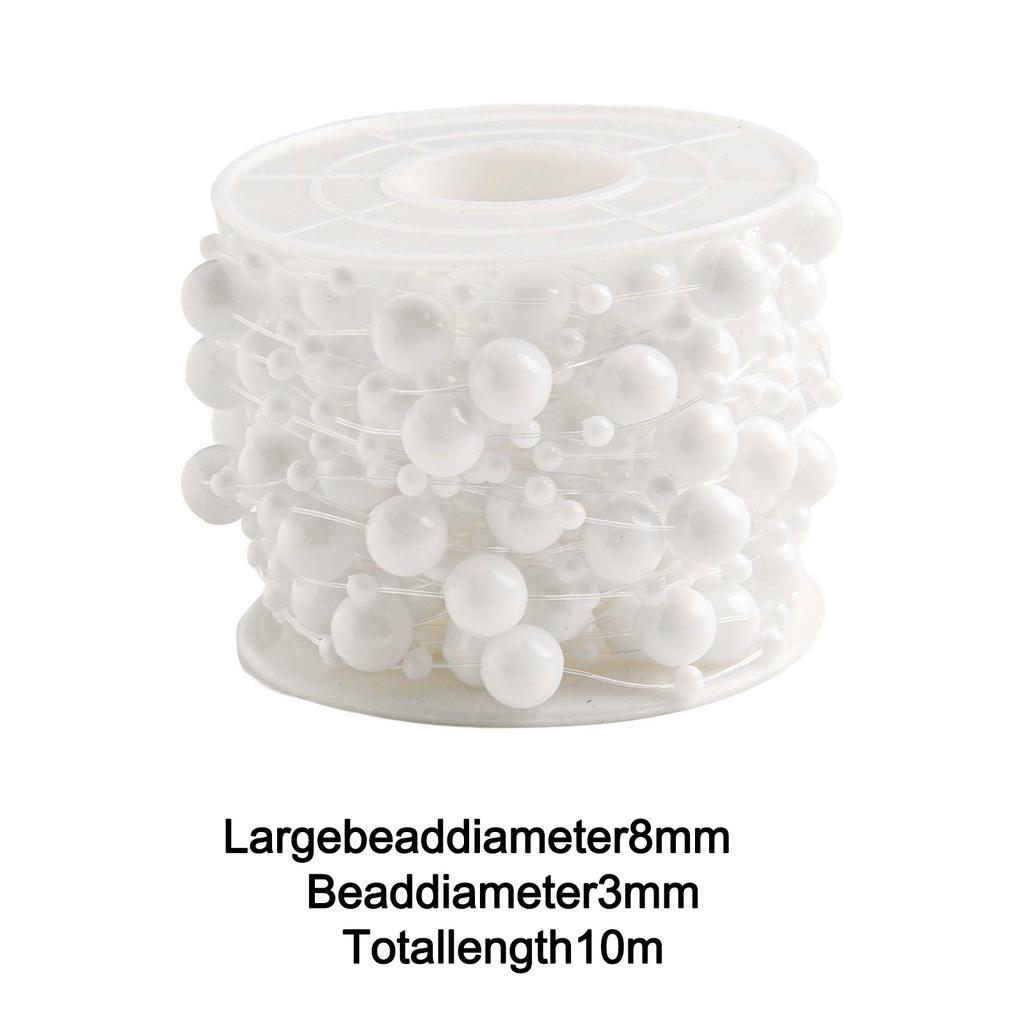 Artificial Beads String Beads Trim Decor Christmas Celebration Customization For Events Shiny Round Beads Decoration
