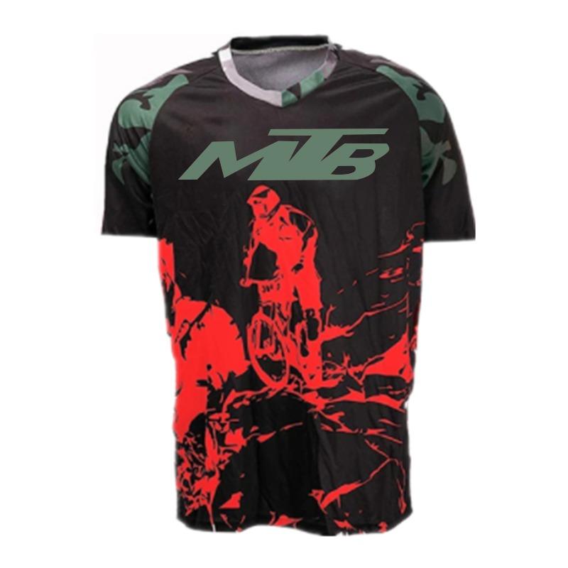 Maglie Downhill per Mountain Bike Magliette da Bici MTB Abbigliamento Sportivo Offroad DH Maglia da Moto Motocross Abbigliamento Sportivo Manica Corta Ciclismo