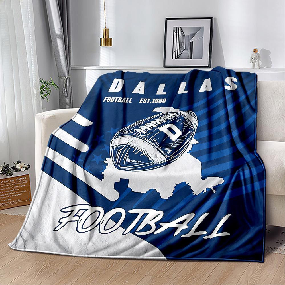 Dallas Cowboys Helmet Blankets Are Suitable for Living Rooms, Bedrooms, Camping, and Other Places, Making Them an Ideal Choice for Gifts.