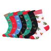 Festive Mid-Calf Christmas Socks - Santa & Elk Design