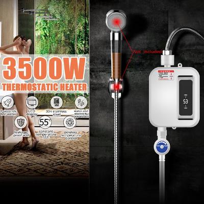 Torneira Aquecedor de Água Quente Elétrico Instantâneo para Banheiro Cozinha 3500W Display LCD de Temperatura Torneira Chuveiro Aquecedor de Água sem Tanque