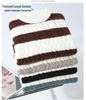 Yang Men's Striped Crew Neck Pullover: Casual Loose Knitwear for Autumn/Winter