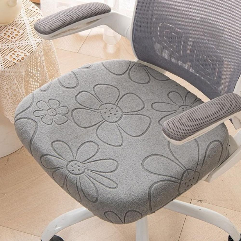 Thickened Jacquard Office Chair Cover Elastic Dining Chair Cover Soft Chair Protector Office