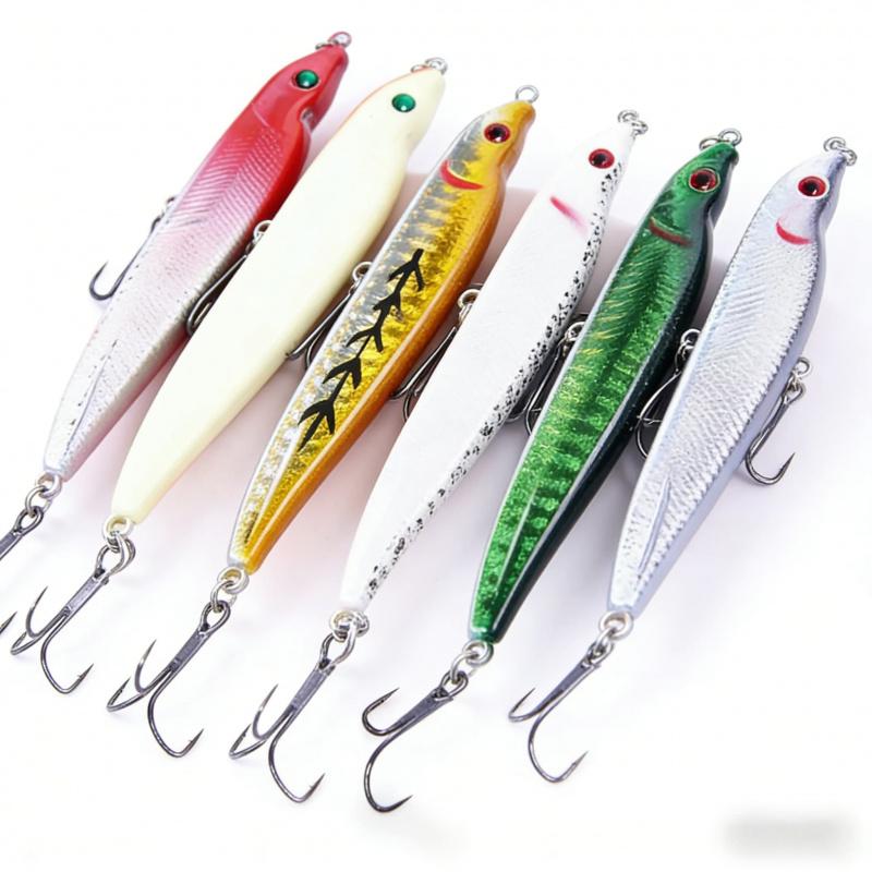 Long Casting Sinking Pencil Lure Bait9.5cm16g6No. Hook with Upturned Tip, Specially Designed for Freshwater and Sea Fishing, Har