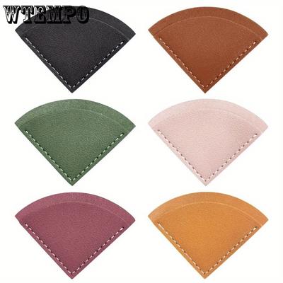 6pcs Fan-Shaped Page Book Marks Leather Corner Bookmark Book Accessories for Reading Lover Cute Handmade Book Reading Gift for Book Lovers