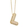 Alphabet 26 Letters Necklace Gold Color Women Sweater Chain Simple A-Z Letter Clavicle Chain  Daily