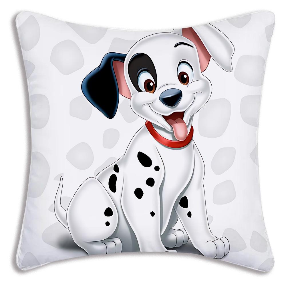 Federe Cuscino Cento e Uno Dalmata Cartone Animato Divano Decorativo Casa Stampa Double-sided Peluche Corto Carino Federa Cuscino