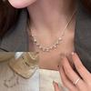 925 Silver Black Agate Necklace for Women Girl Snake Bone Chain Water Drop Jewelry Gift