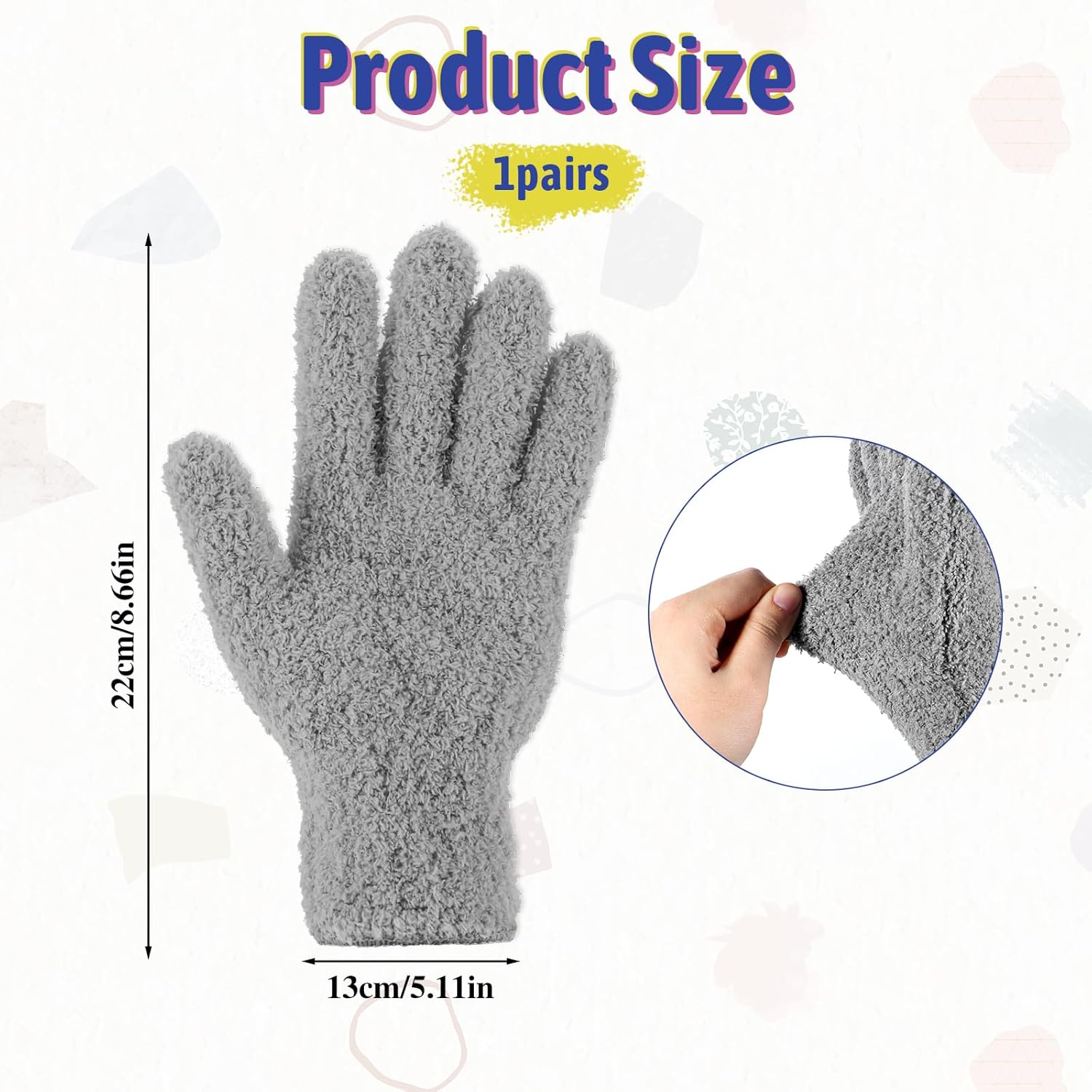 Microfiber Gloves Reusable Microfiber Dusting Gloves Washable Plant Gloves Microfiber Cleaning Gloves Plant Dusting Gloves Cloth for House Kitchen