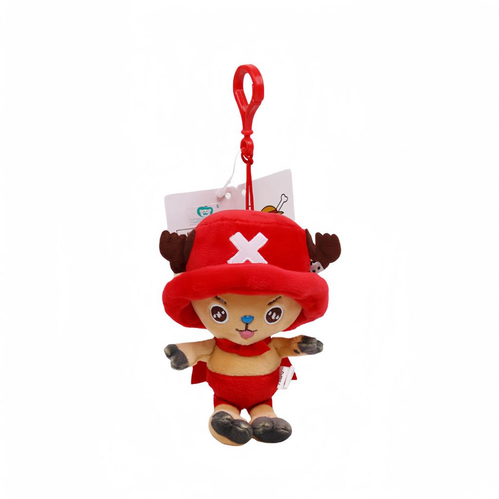 12cm One Piece Plysch Nyckelring - Luffy & Chopper Anime Hänge