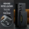 DG.MING M2 Series for Samsung Galaxy Z Fold7 5G Magnetic Case PU + PC + TPU Phone Cover Detachable Wallet Kickstand