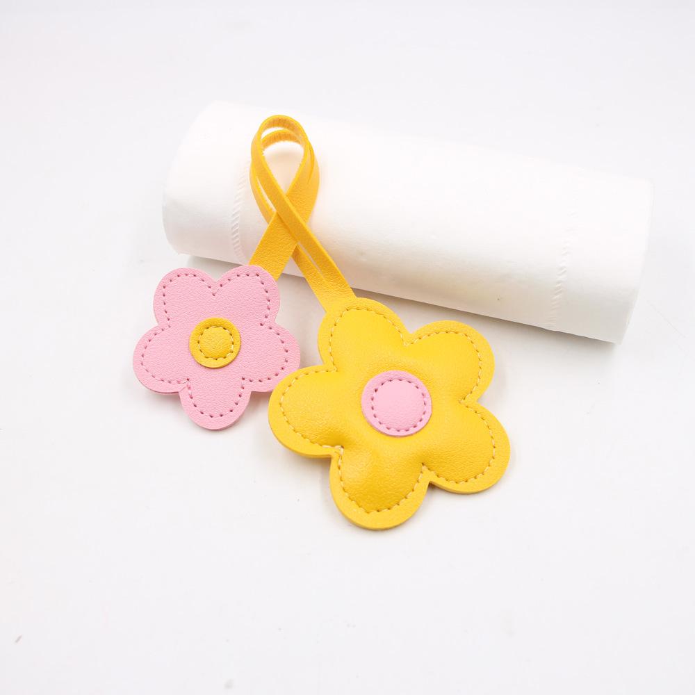 Fresh Cherry Blossom Leather Handbag and Mobile Phone Pendant Accessory