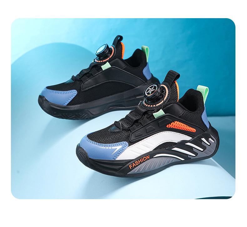 Kids' Sneakers: Fall 2025 Rotary Buckle, Non-Slip, Wear-Resistant for Boys & Girls