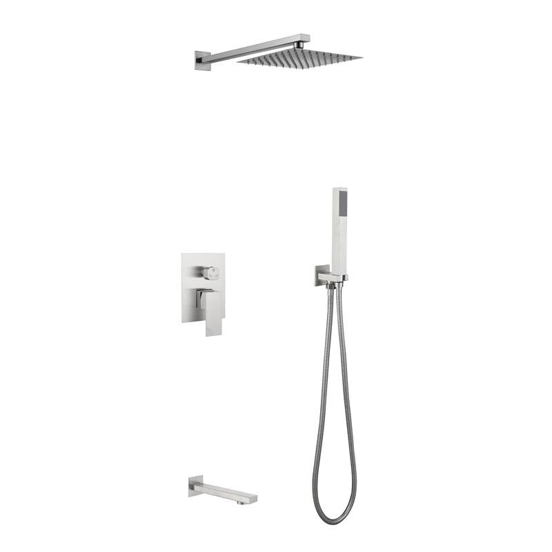 

304 SUS Rainfall Shower Suit Wall Mounted Ceiling Arm Mixer Water System Brushed Gold/Black Rainfall Bath Shower Faucets