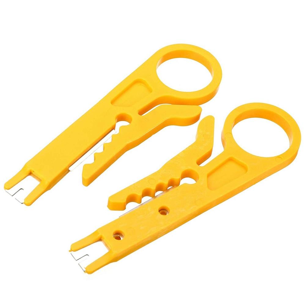 Strip Data Cable Wire Punch Cutter Stripper Manual Pliers Yellow Tool 10pcs 2020