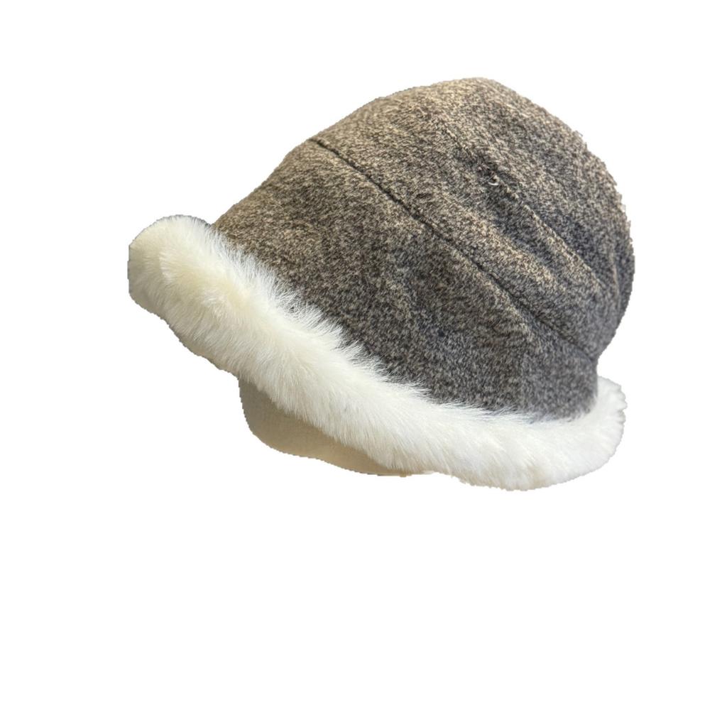 Furry Fisherman Hat Women's Autumn and Winter Hat Large Head Circumference Ear Protection Thickened Northeast Lei Feng Hat Cycling Hat Trend