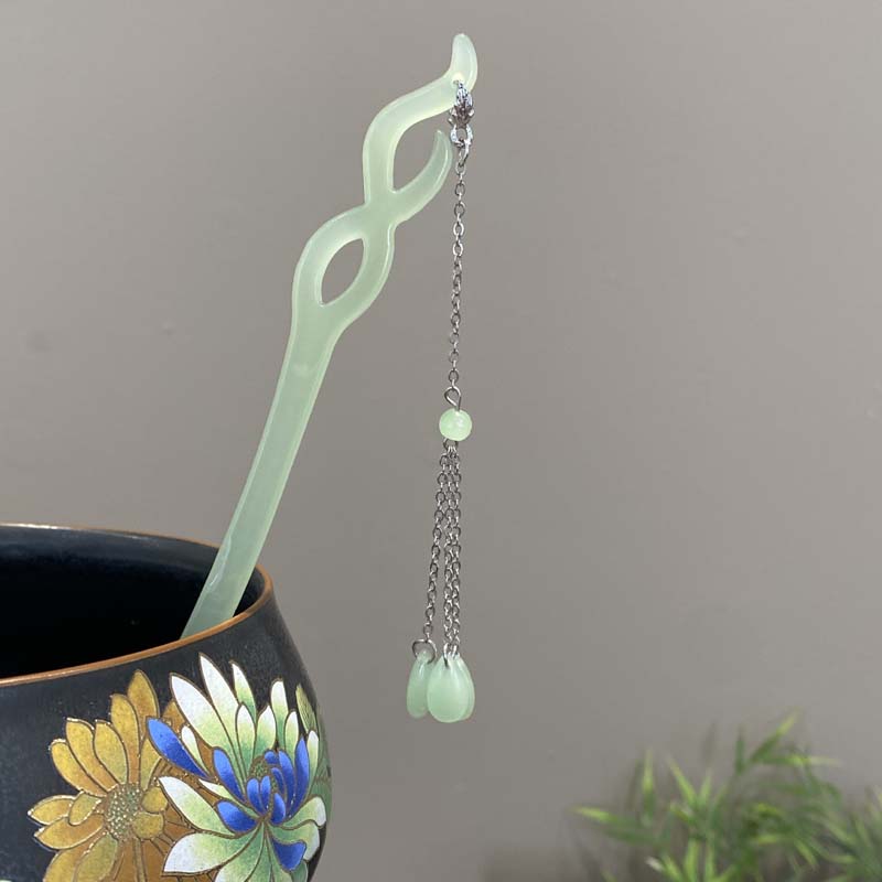 Chinese Style Acetic Acid Tassel Pearl Hair Stick for Women Traditional  Hair Stick Chopstick Chinese Hanfu Hair Accessories