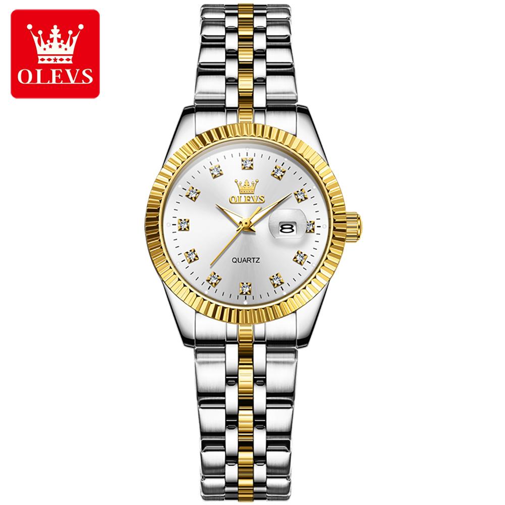 OLEVS 5526  Customized Design Waterproof Luxury Casual Ladies Luminous Stainless Steel Sports Watch Bands Quartz Watches