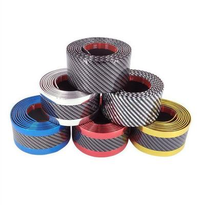 1 Meter Carbon Fiber Rubber Moulding Strip Rubber for Car Door Pedal Trim Bumper DIY Door Sill Protector Edge Guard Car