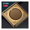 YINKA Luxury Customized High Quality Light Switch Brass UK Zinc Alloy Socket Wall Decorative Switch Power Point Socket