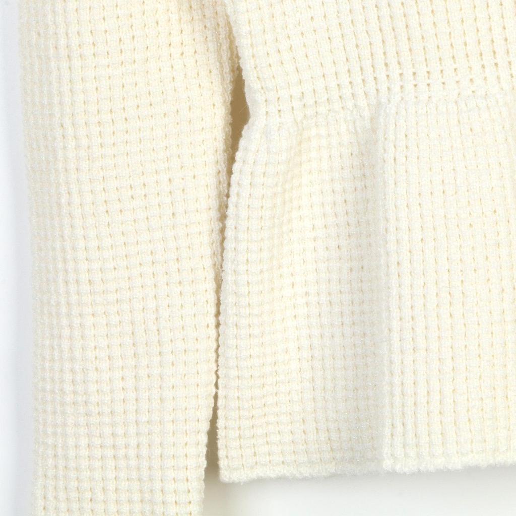 Zhuoya Spring French Socialite Square Neck Knit Ruffle Fishtail Dress Set