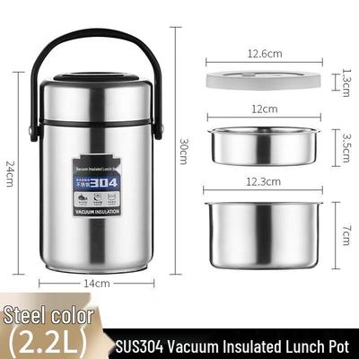 3-lagige, isolierte Lunchbox aus Edelstahl 304