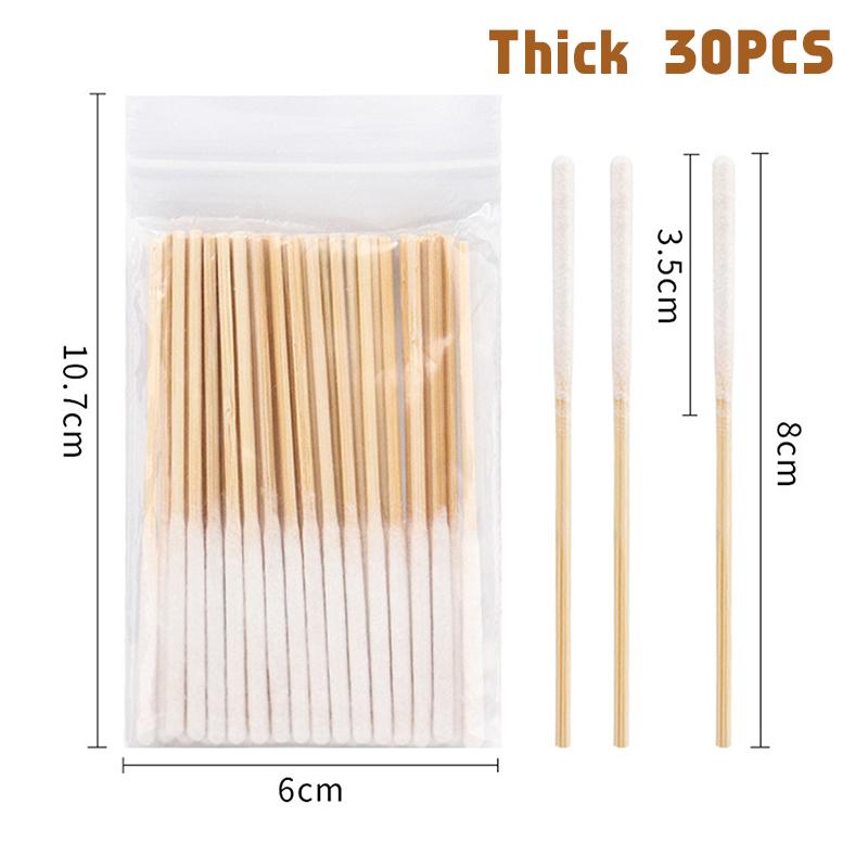 30/90pcs Disposable Longer Cotton Swab Brush Lint Free Micro Brushes Wood Cotton Cotton Swab Brush Make Up Brushes