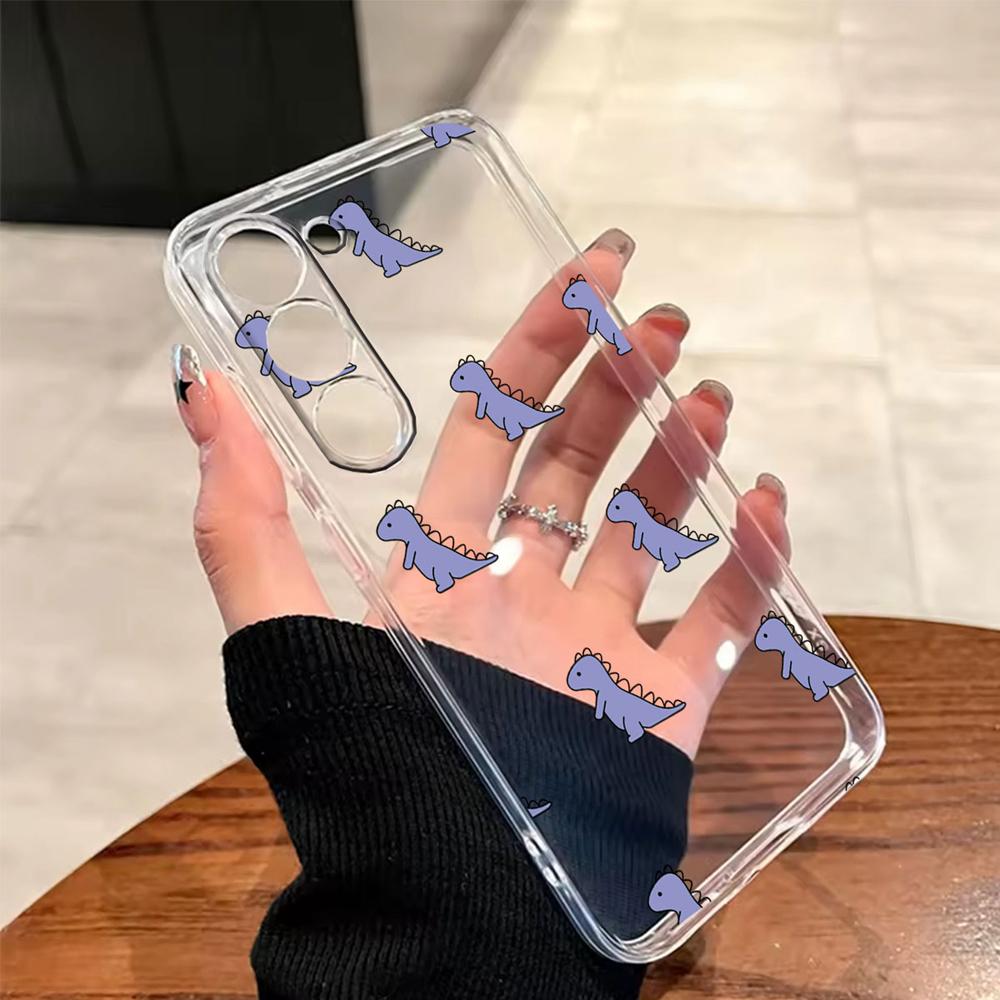Phone Case For Samsung Galaxy A55 A54 A14 A34 A24 A25 A35 A10 A22 A32 A21S White Leopard Marble Artistic Transparent Clear Cover