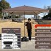 Large Outdoor Commercial Parasol - Thickened Square Patio Umbrella Tent