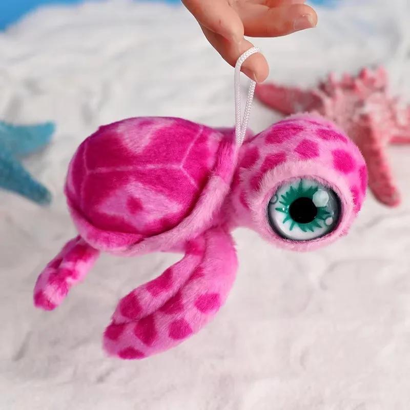 Simulation Tortoise Plush Toys Pendant Sea Turtle Soft Cute Keychain Animal Doll Stuffed Keyring Car Bag Pendant Children Gift