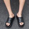 One-word Drag Men's Summer Wear Trend Casual Leather Slippers Thick-soled Non-slip Men's Beach Sandals