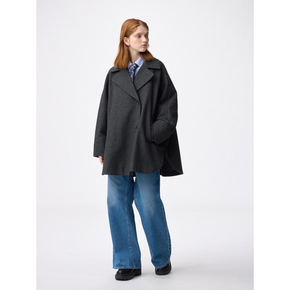 

Пальто-кейп Gu By Uniqlo Cozy Melton Z+e 08 DARK GRAY/L