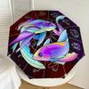 1pc Zodiac Pisces Celestial Fish Artwork Umbrella with Plastic Handle,Suitable for All Seasons Home Travel Outdoor UmbrellaDD1113