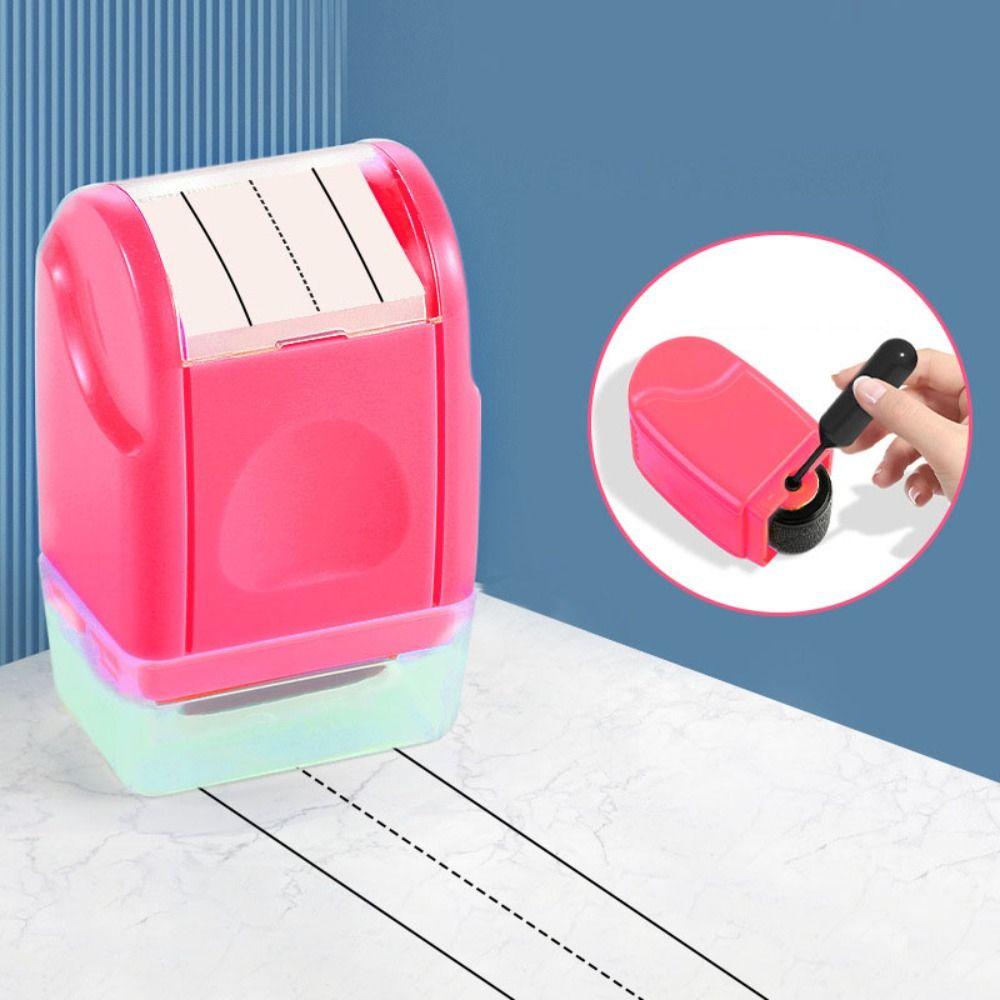 Efficient Line Rolling Roller Clear Self Inking Stamp Dashed Handwriting Lines Stamp Parents