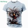 Colorful Cool Eagle Pattern T Shirt For Men Flame 3D Printed Tees Summer Street Short Sleeve Round Neck Tops Loose T-Shirts