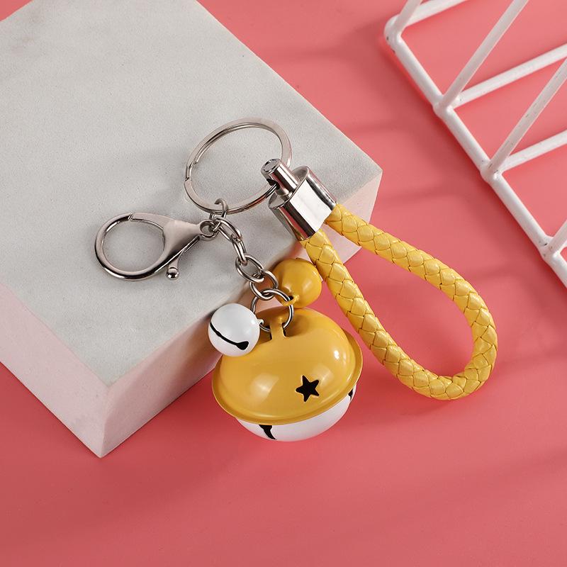 

Стильный брелок-подвеска из кожи и шнура с колокольчиком для пары - Многоцветный модный аксессуар