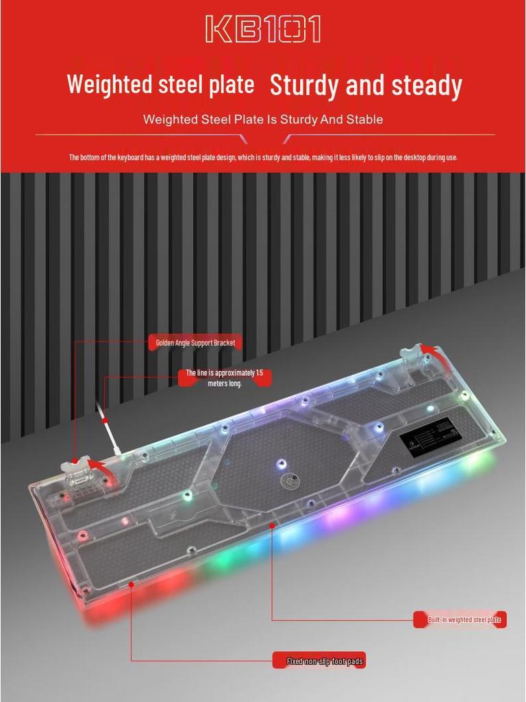 Douni KB101 RGB Transparent Gaming Keyboard