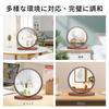 Homirio Wooden Tabletop Makeup Mirror with Clear Wood Stand Wood Grain Stylish Design Mirror, Reflection, Mirror, Finish, 90-Degree Adjustable,