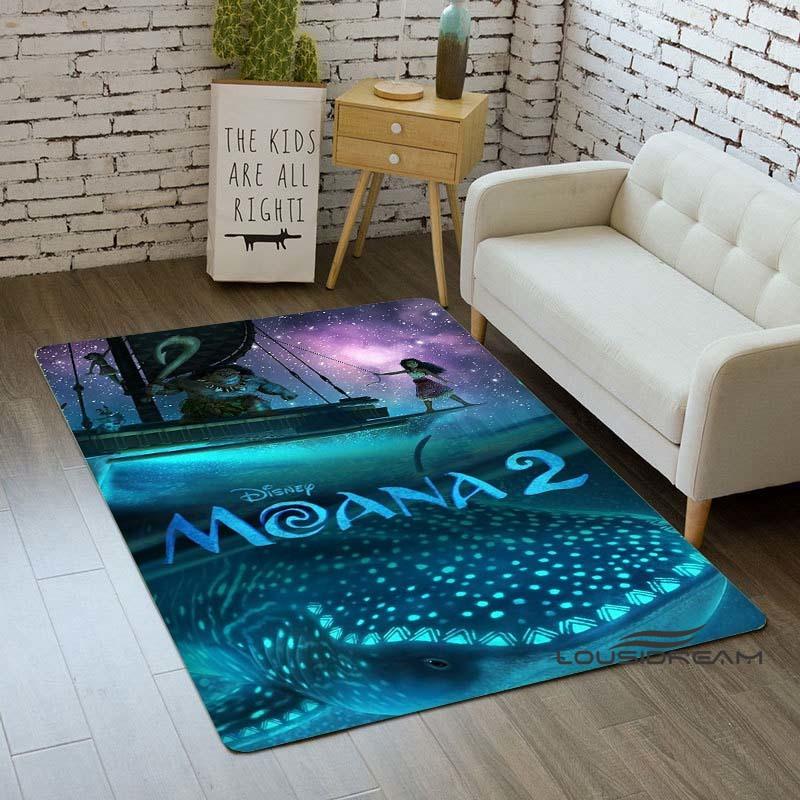 The new Moana-themed comedy adventure room mat is washable and non-slip, suitable for living room sofas, kitchens, and other are