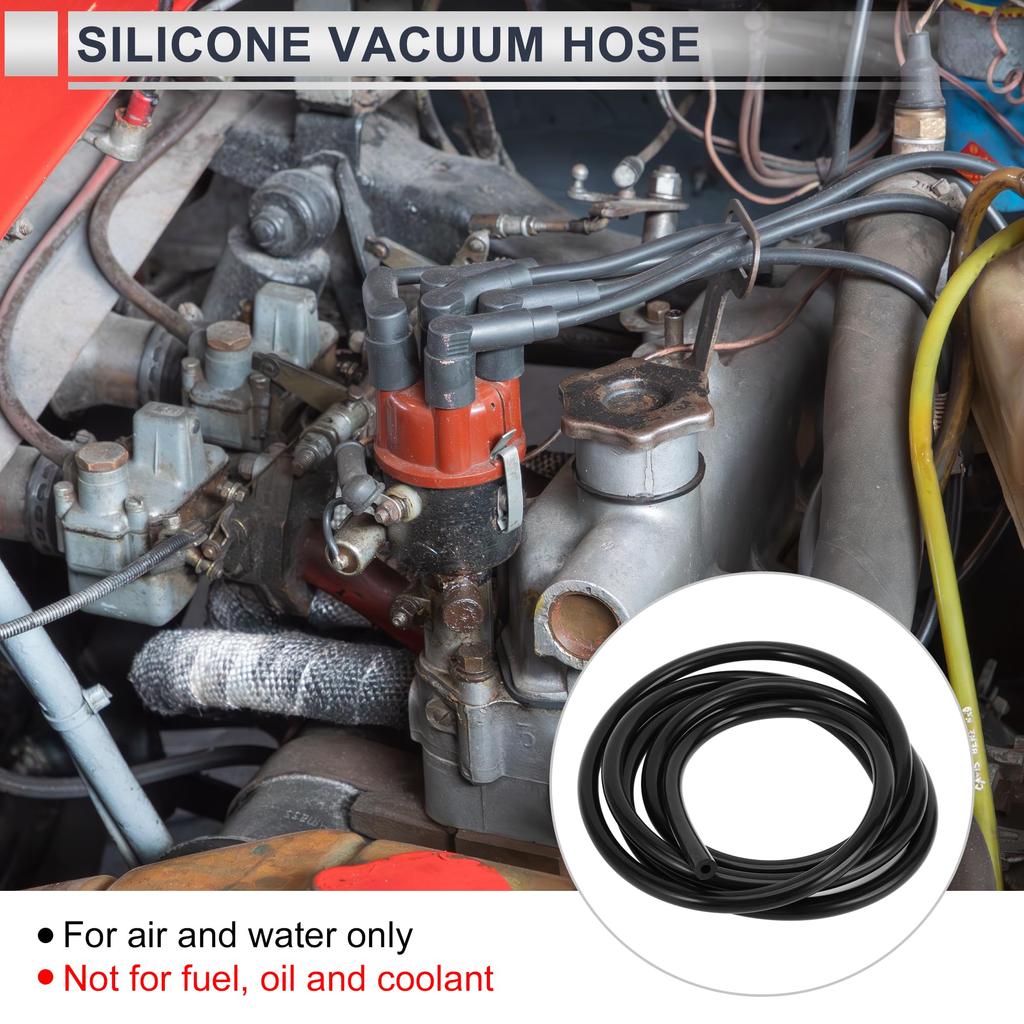 RATCHROLL 1PC Universal Silicone Vacuum Tube Hose High Temperature 6.6FT 3/16" 5mm ID 3.0mm